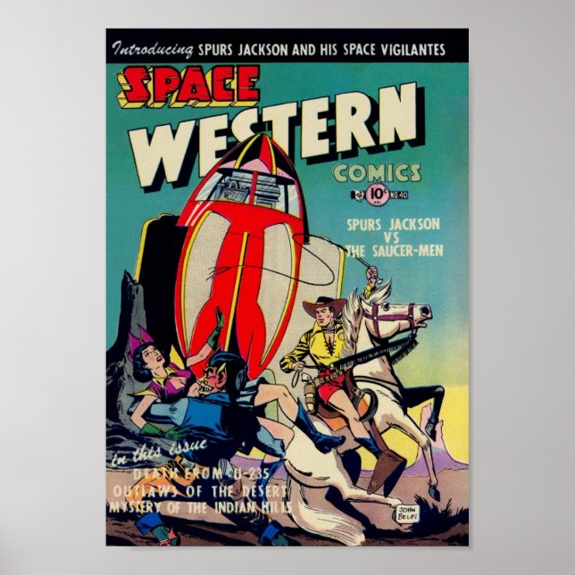 Affiches 'Space Western' de Golden Age Comic Art (Devant)