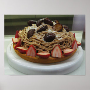 Affiches Spaghetti japonais & gâteau de fraises