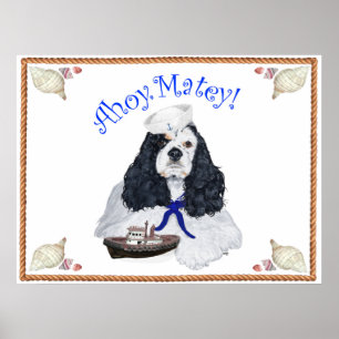 Affiches Spaniel Cocker Américain Marin