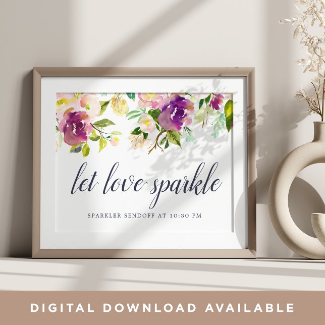 Affiches Sparker Sendoff, Mariage de fleurs vibrantes (Créateur téléchargé)