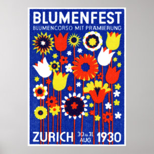 Affiches Spectacle suisse de fleurs 1930