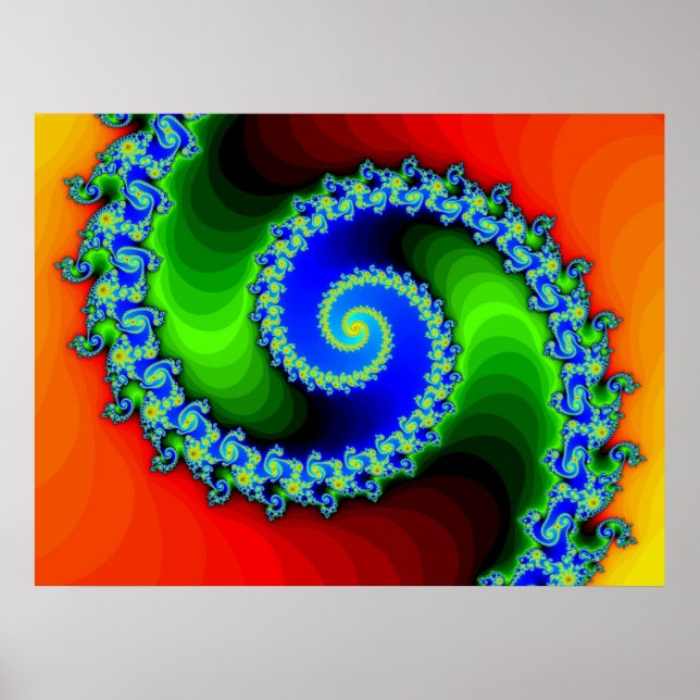 Affiches Spirale arc-en-ciel, simple (impression) (Devant)