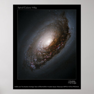Affiches SpiralGalaxyM64-2004-04a