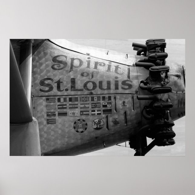 Affiches Spirit of St. Louis B&W (Devant)