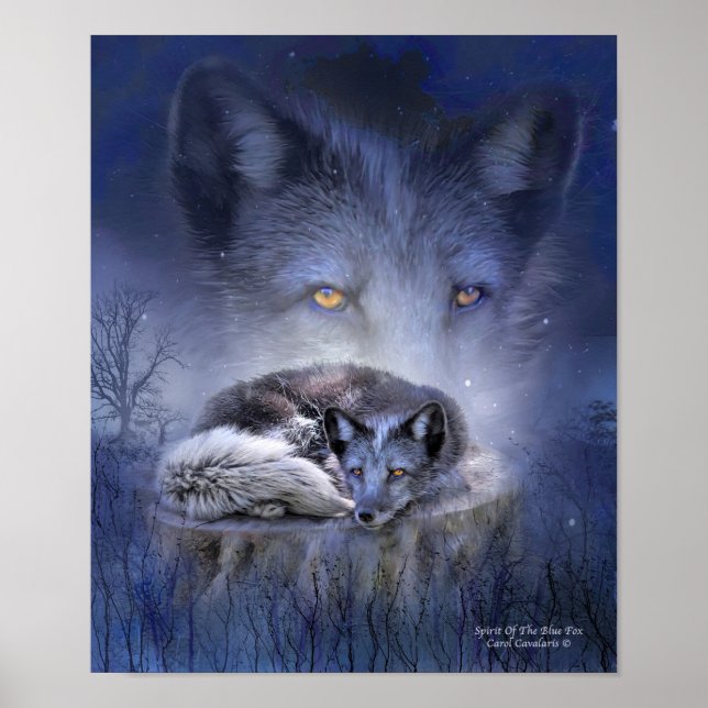 Affiches Spirit Of The Blue Fox Art Poster/Imprimer (Devant)