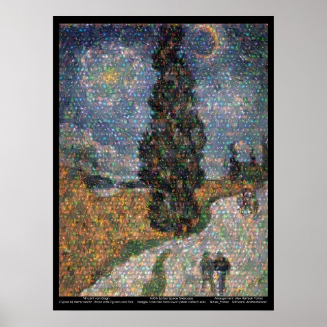 Affiches Spitzer Space Telescope / van Gogh (Devant)