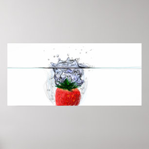 Affiches Splash fraise