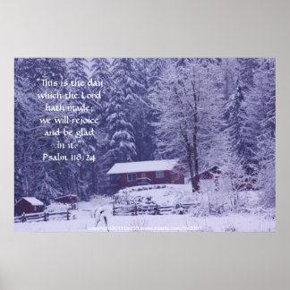 Affiches Splendeur neige 3 Imprimer avec verso écriture