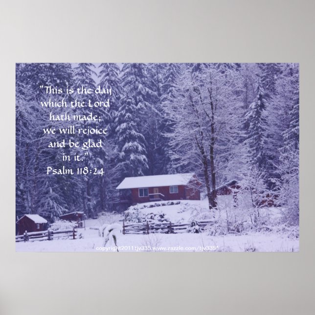 Affiches Splendeur neige 3 Imprimer avec verso écriture (Devant)