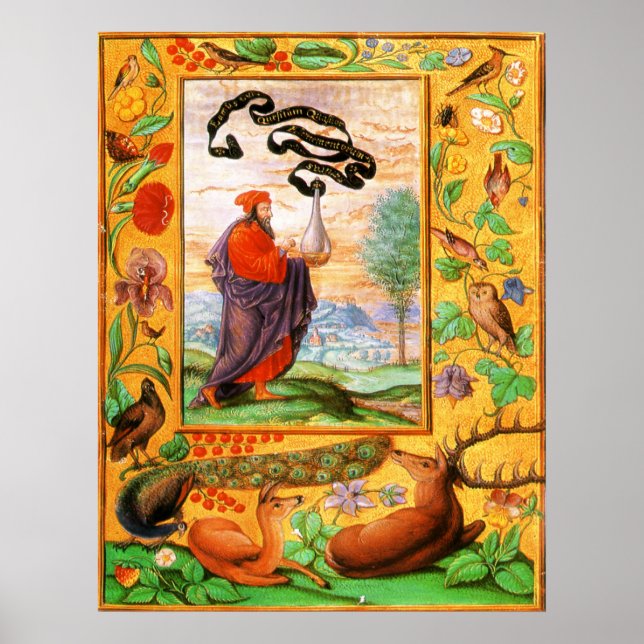 Affiches Splendor Solis : Philosophe avec flacon (Devant)