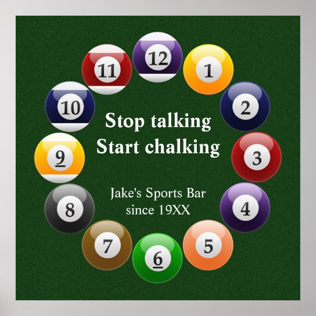 Affiches Sport de snooker (Devant)