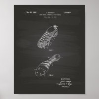 Sport Shoe Runner 1965 Patent Art Chalkboard