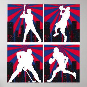 Affiches Sport Silhouettes