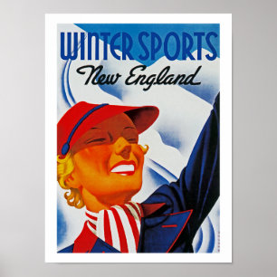 Affiches Sports d'hiver en Nouvelle-Angleterre