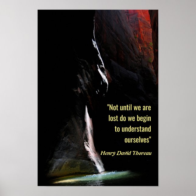 Affiches Spotlight on the Water with Quote (Devant)