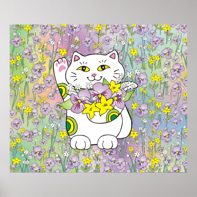 Affiches Spring Bouquet Maneki Neko (Devant)