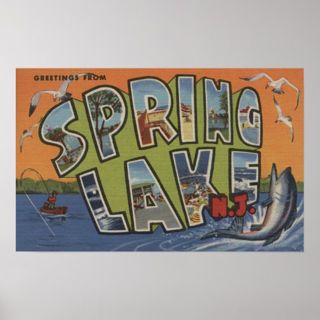 Affiches Spring Lake, New Jersey - Grandes SCÈNES (Devant)