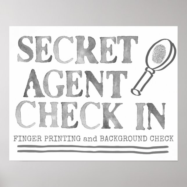 Affiches Spy Party Welcome Sign (Devant)