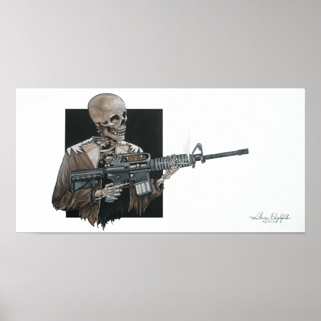 Affiches Squelette AR-15 (Devant)