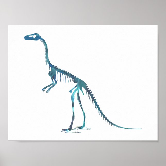 Affiches squelette compsognathus (Devant)