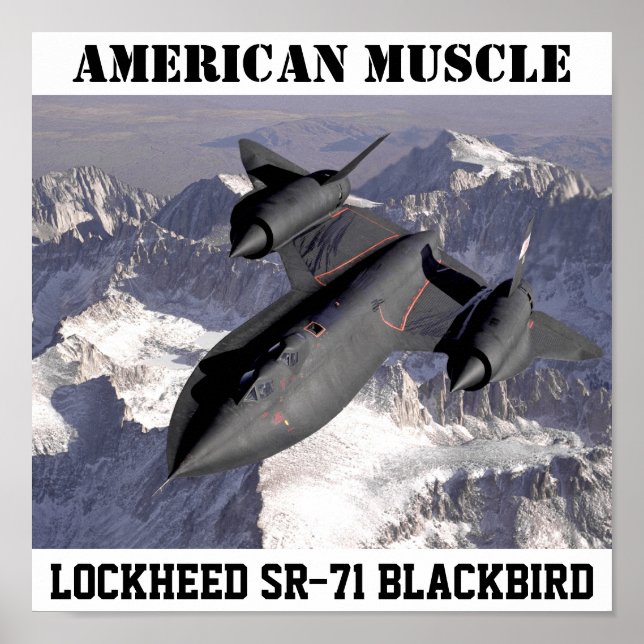 Affiches SR-71BlackbirdLockheed : MUSCLE AMÉRICAIN (Devant)