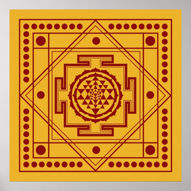 Affiches Sri Yantra spirituel (Devant)