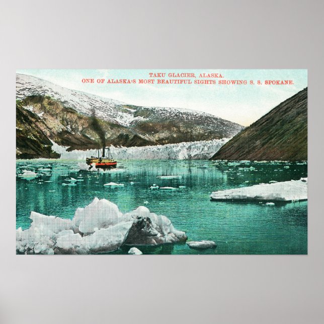 Affiches SS Spokane Steamer Passage par Glacier (Devant)