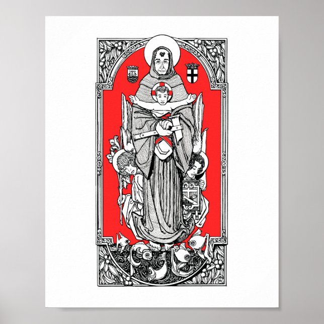 Affiches St. Anthony de Padoue 8" x 10" Imprimer (Devant)