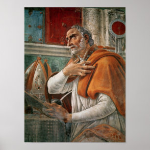 Affiches St. Augustine in his Cell, c.1480