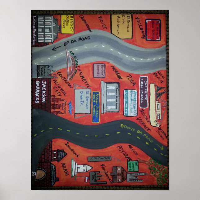 Affiches St. Bernard LA "Up da road" & "Down da road" (Devant)