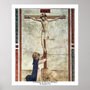 Affiches St Dominic à la croix du Christ par Angelico ATF