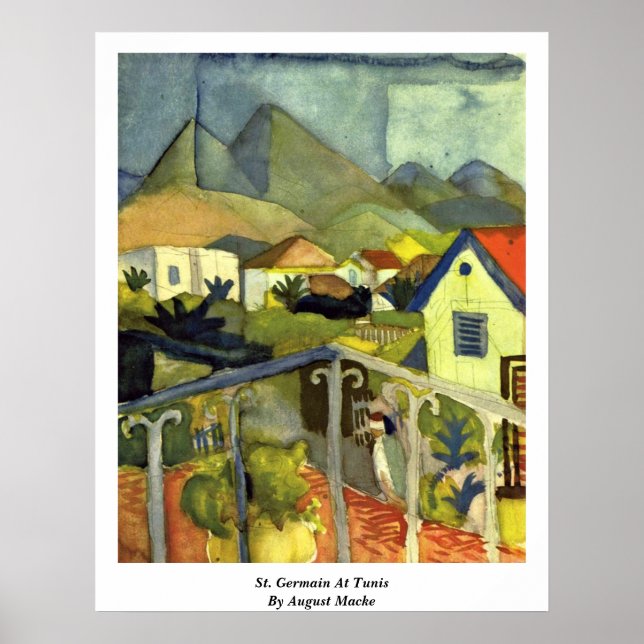 Affiches St. Germain At Tunis By August Macke (Devant)