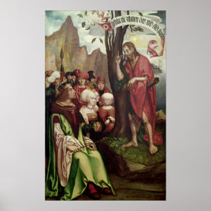 Affiches St John le baptiste prêchant avant Herod