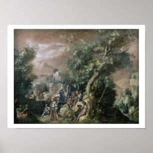 Affiches St John le baptiste prêchant (huile sur la toile)