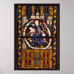 Affiches St John l'évangéliste écrivant l'apocalypse