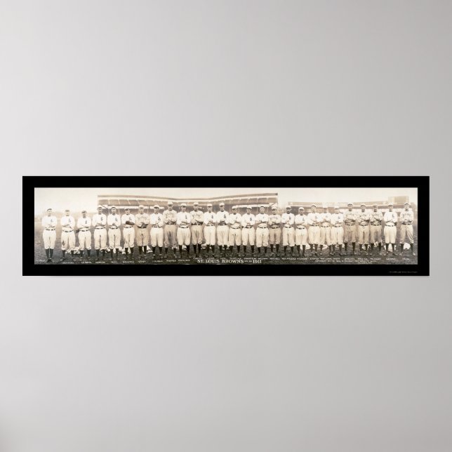 Affiches St Louis Browns Baseball Photo 1911 (Devant)