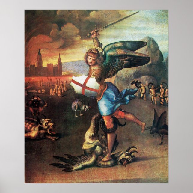Affiches St MICHAEL ET LE DRAGON (Devant)