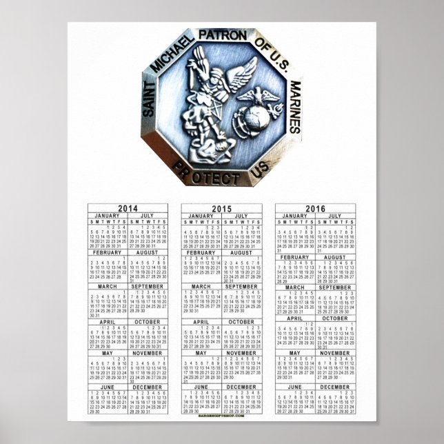 AFFICHES ST. MICHAEL PATRON SAINT DES MARINES (Devant)