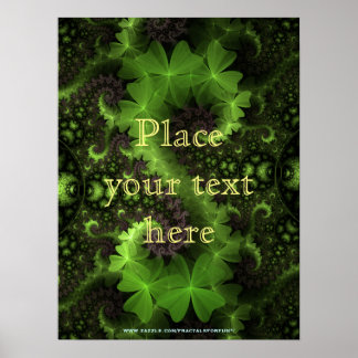 Affiches St Patrick Shamrock Field