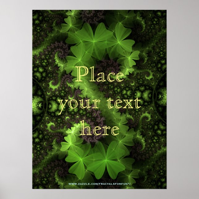 Affiches St Patrick Shamrock Field (Devant)