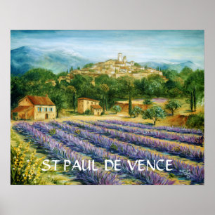 Affiches St Paul De Vence et lavande