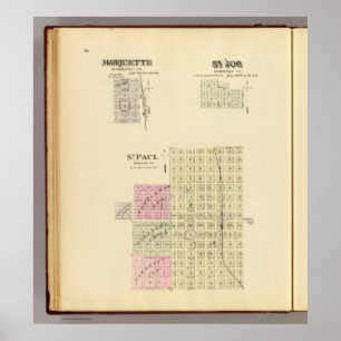 Affiches St. Paul, Marquette et St. Joe, Nebraska