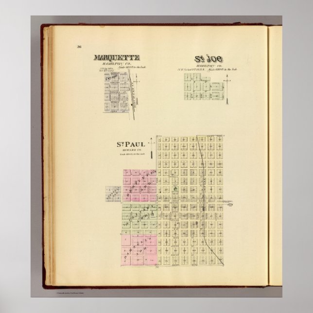 Affiches St. Paul, Marquette et St. Joe, Nebraska (Devant)