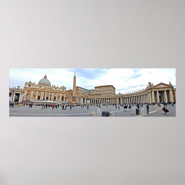 Affiches St. Peters Square in Vatican City Panoramic Photo (Devant)