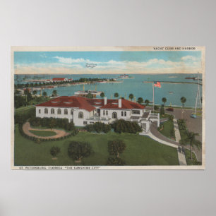Affiches St Petersburg, FL - antenne de club de yacht et