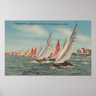 Affiches St. Petersburg, FL - View of Lightning Regatta