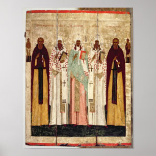 Affiches St Sergius de Radonesh avec les saints de