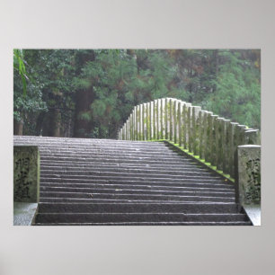 Affiches Stairs on Mt. Kurama