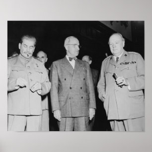 Affiches Stalin, Truman, et Churchill -- Photo de 2ÈME