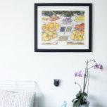 Affiches Stand de fruits de Gustave Caillebotte, Art Vintag<br><div class="desc">Fruit Displaying a Stand (1882) de Gustave Caillebotte est un impressionisme vintage qui consiste à peindre des oeuvres d'art mortes. Fermes locales qui affichent du raisin, des tomates, des pommes, des poires et d'autres produits biologiques à vendre sur un marché fermier en plein air. À propos de l'artiste : Gustave...</div>